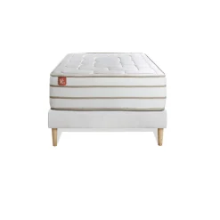 Marmottes & Co Ensemble Mémoire de forme de confort Equilibré avec sommier tapissier