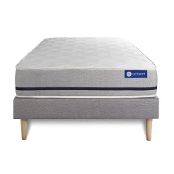 Actisom Ensemble Mémoire de forme de confort Mi-ferme avec sommier kit