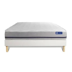 Actisom Ensemble Mémoire de forme de confort Mi-ferme avec sommier kit