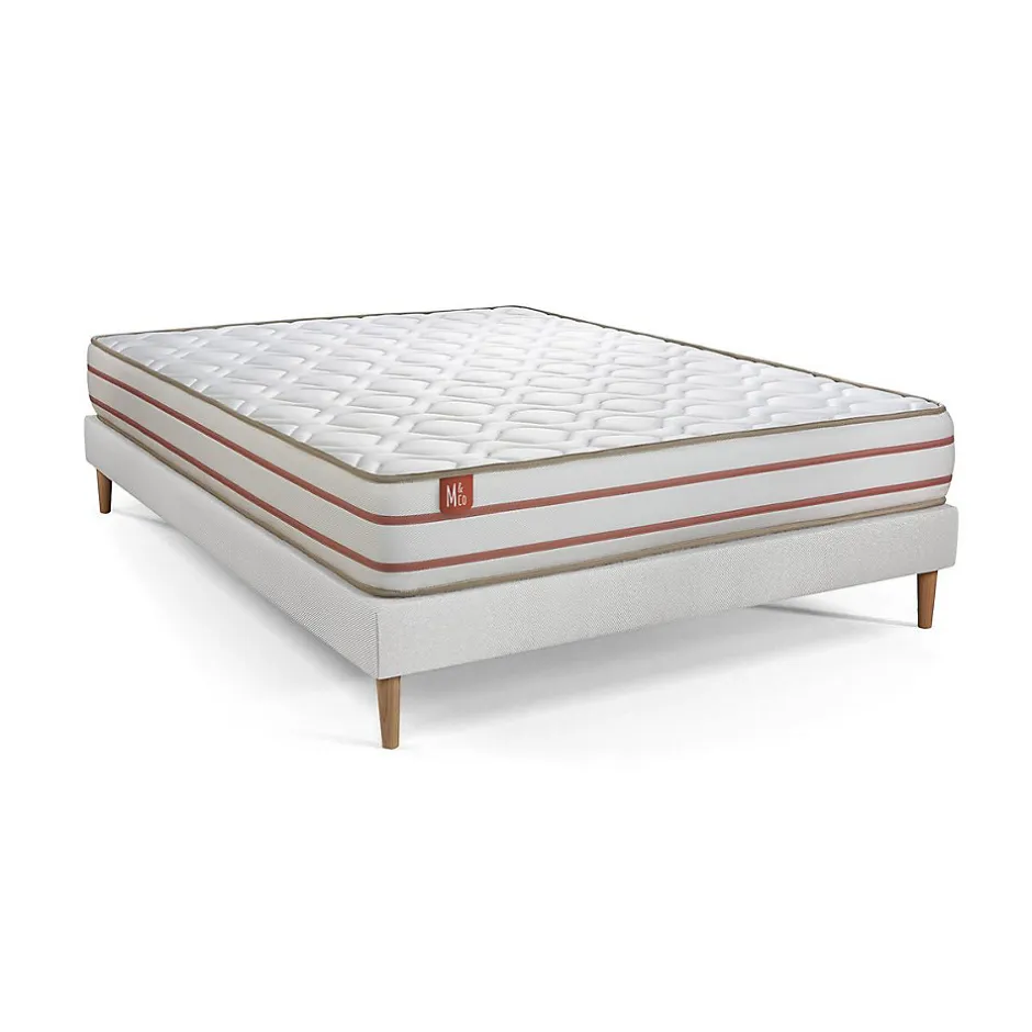 Marmottes & Co Ensemble Mémoire de forme de confort Très ferme avec sommier kit