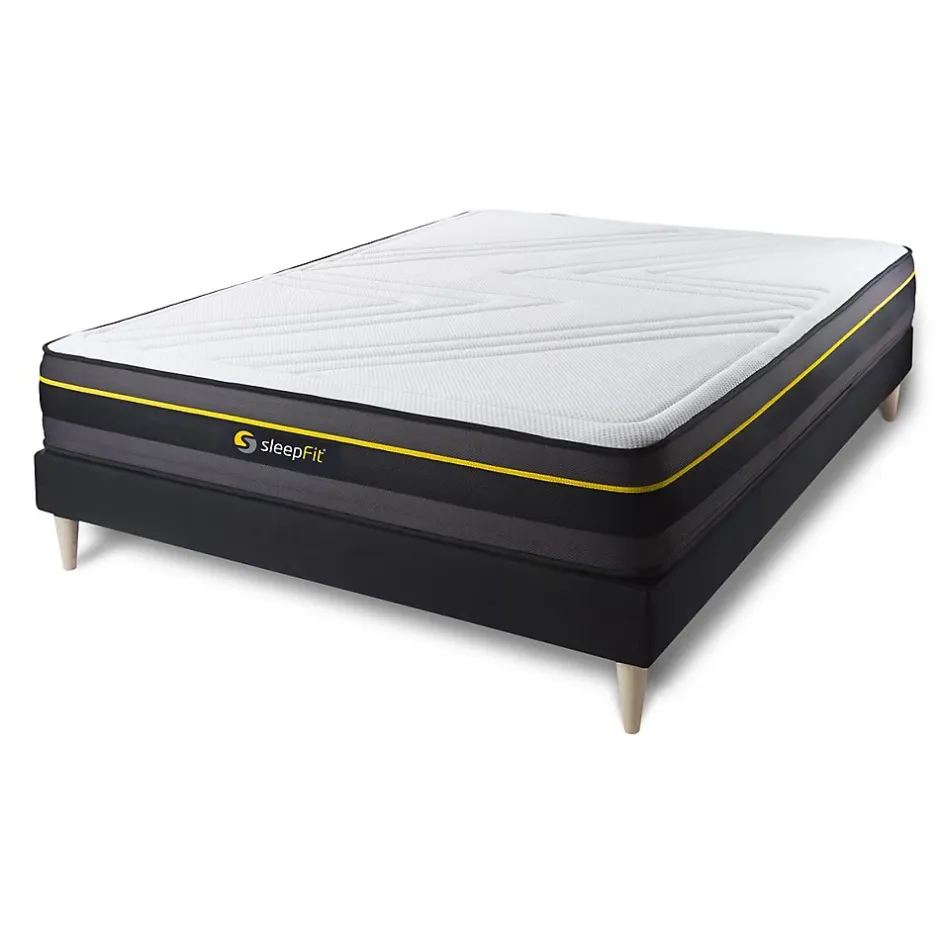 Sleepfit Ensemble Mémoire de forme de confort Ferme avec sommier kit Hot