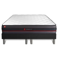 Somness Ensemble Mémoire de forme de confort Ferme avec sommier tapissier Discount