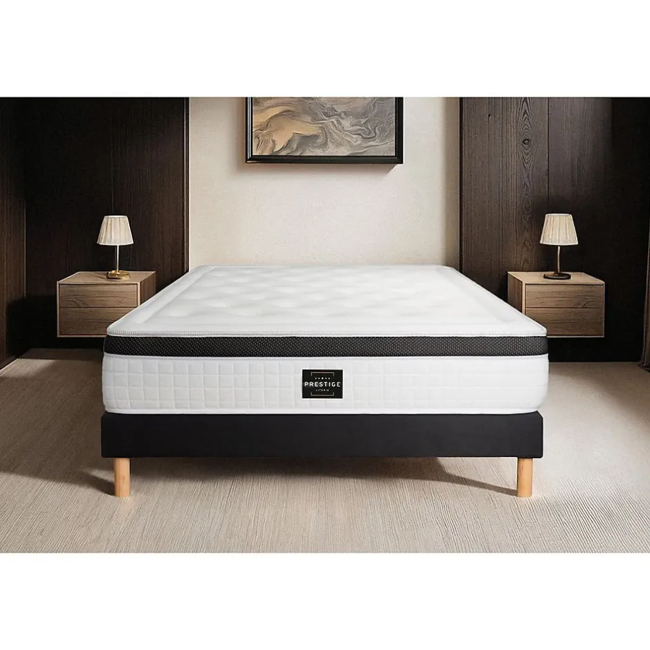 Prestige Literie Ensemble Mémoire de forme de confort Equilibré avec sommier kit