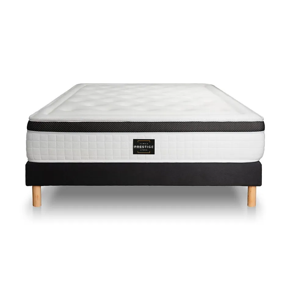 Prestige Literie Ensemble Mémoire de forme de confort Equilibré avec sommier kit