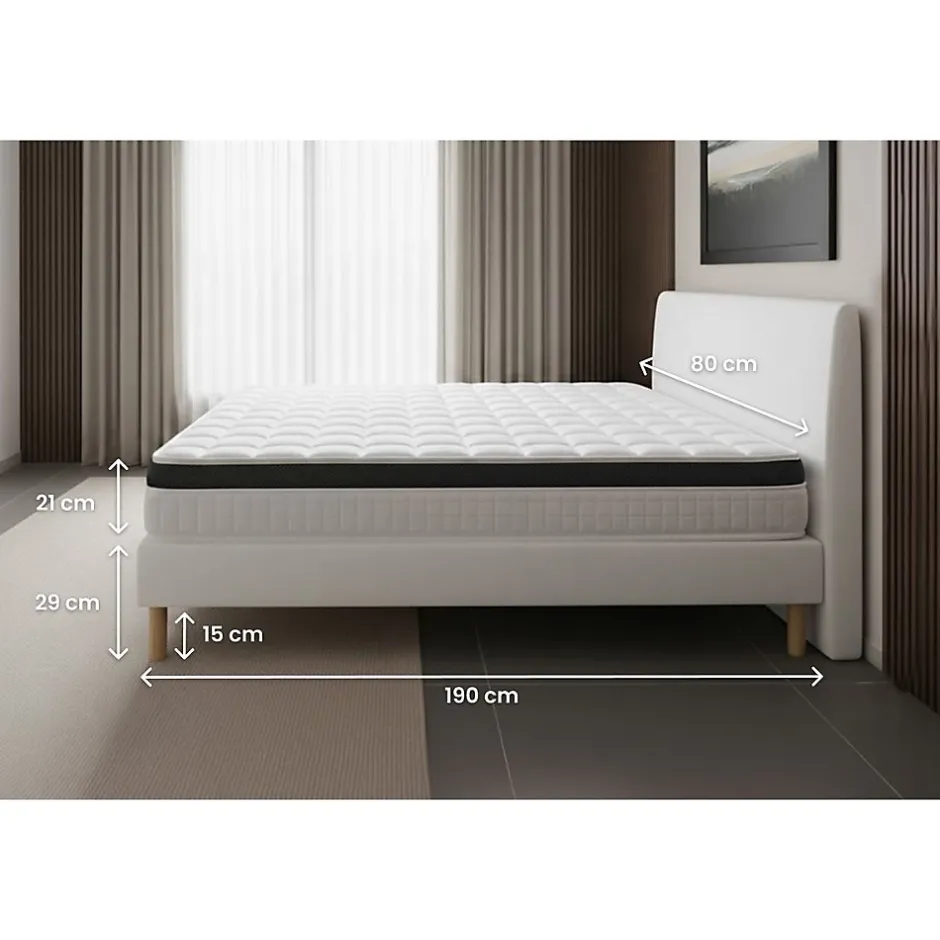 Prestige Literie Ensemble Mémoire de forme de confort Ferme avec sommier tapissier