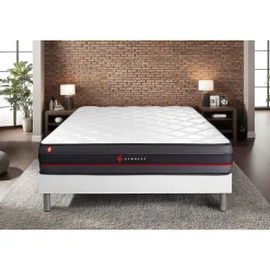 Somness Ensemble Mémoire de forme de confort Ferme avec sommier tapissier