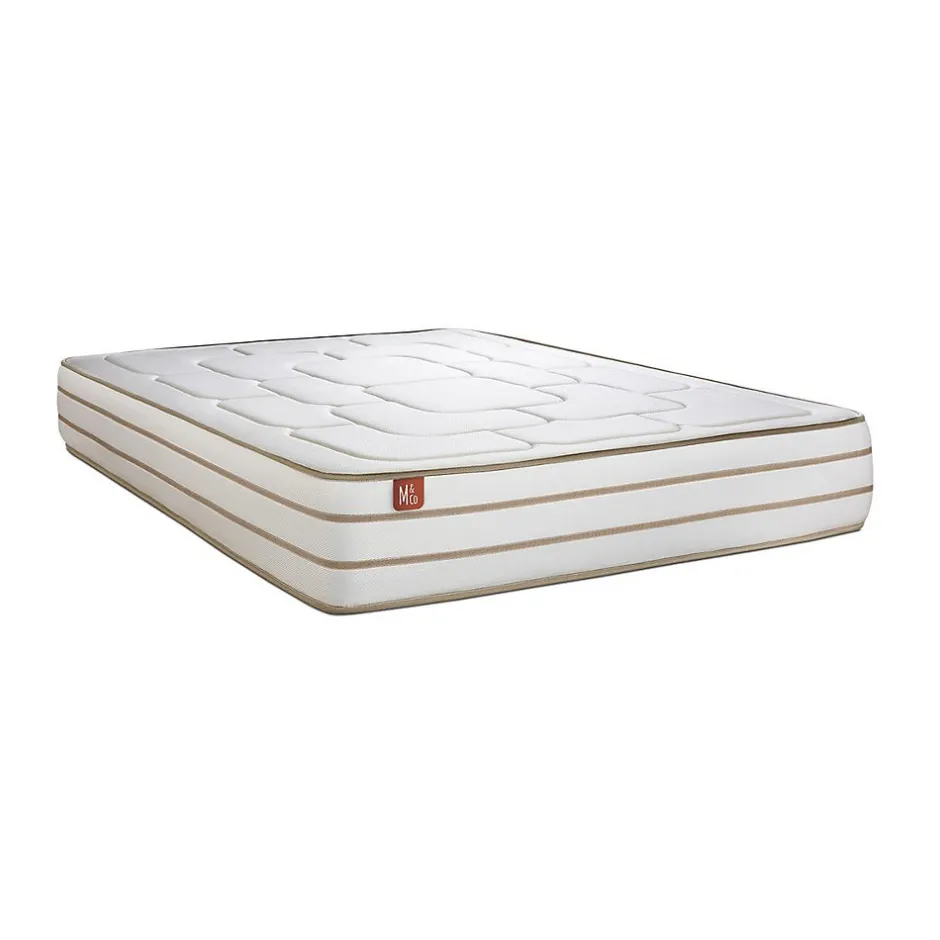 Marmottes & Co Ensemble Mémoire de forme de confort Equilibré avec sommier tapissier