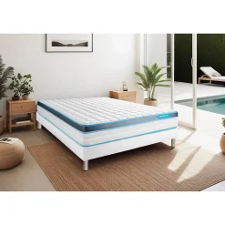 Bodycare Ensemble Mémoire de forme de confort Ferme avec sommier tapissier Outlet