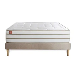 Marmottes & Co Ensemble Mémoire de forme de confort Equilibré avec sommier tapissier Discount
