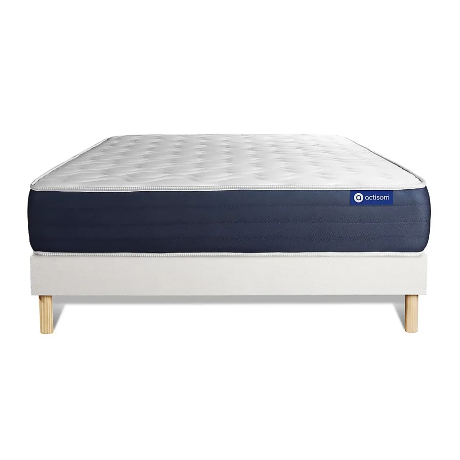 Actisom Ensemble Mémoire de forme de confort Equilibré avec sommier kit Discount