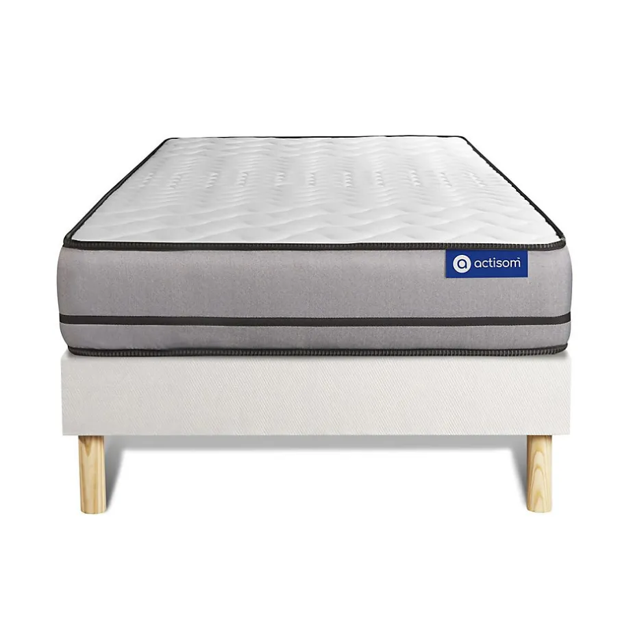 Actisom Ensemble Mémoire de forme de confort Très ferme avec sommier kit