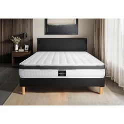 Prestige Literie Ensemble Mémoire de forme de confort Ferme avec sommier tapissier Best
