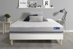 Actisom Ensemble Mémoire de forme de confort Mi-ferme avec sommier kit