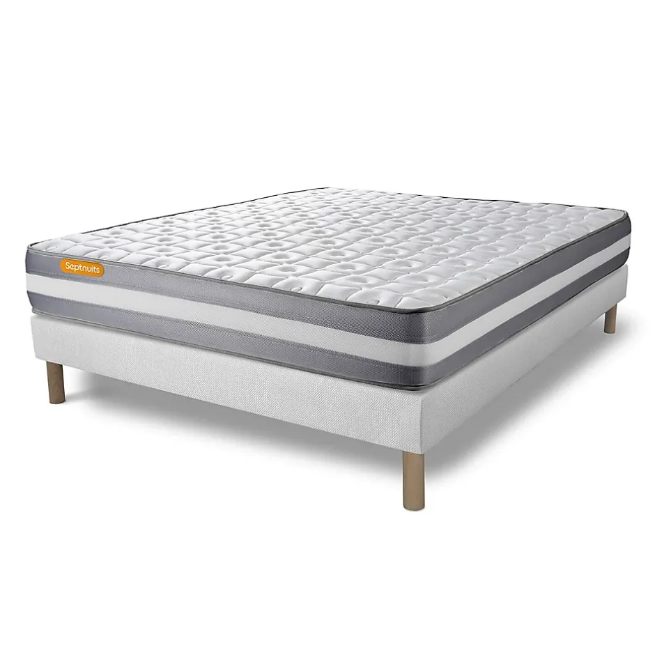 Sept Nuits Ensemble Mémoire de forme de confort Ferme avec sommier tapissier Best