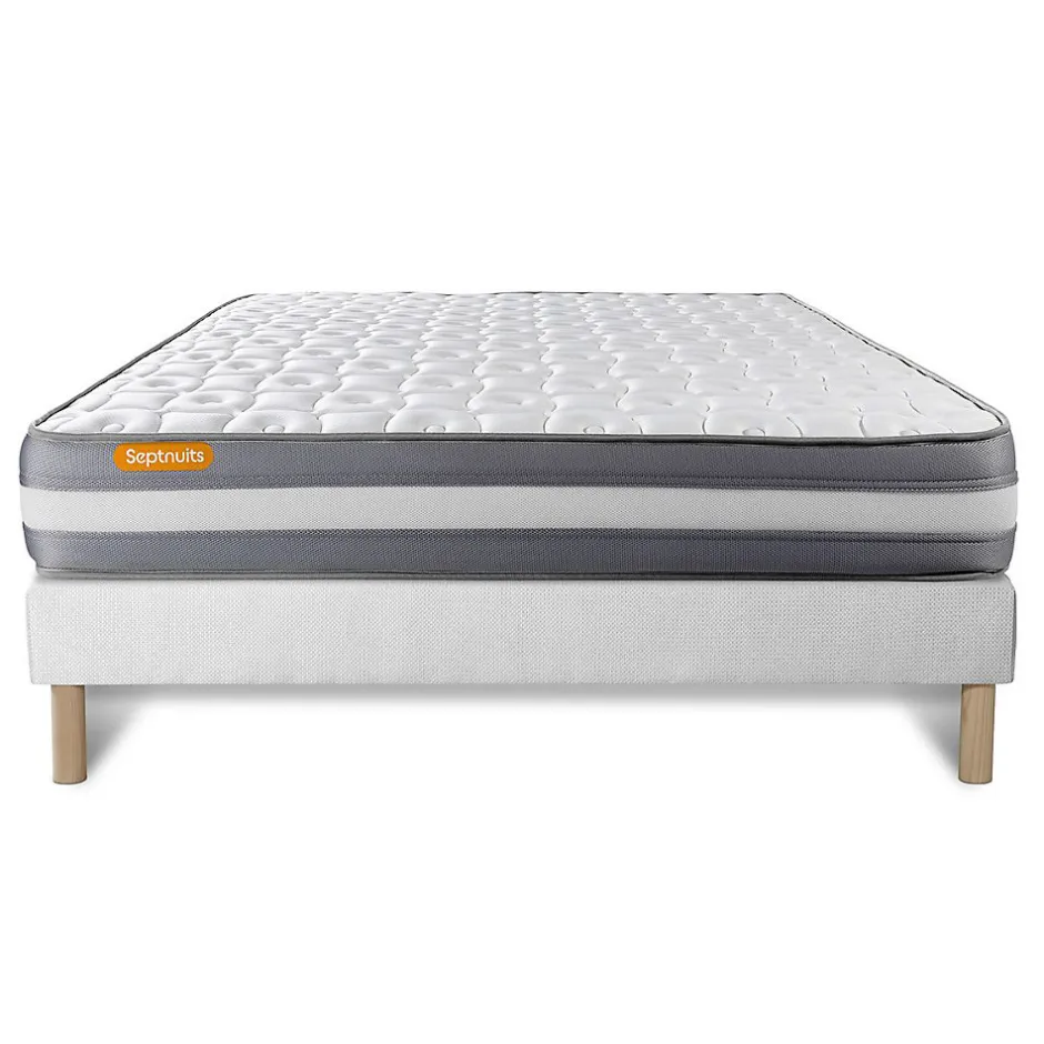 Sept Nuits Ensemble Mémoire de forme de confort Ferme avec sommier tapissier Best