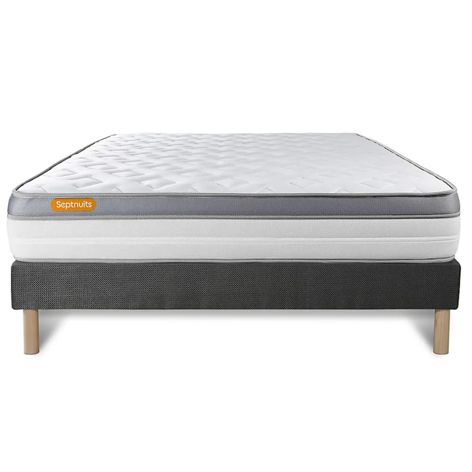 Sept Nuits Ensemble Mémoire de forme de confort Ferme avec sommier tapissier