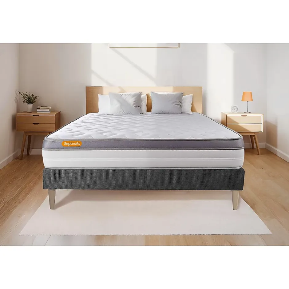 Sept Nuits Ensemble Mémoire de forme de confort Ferme avec sommier tapissier