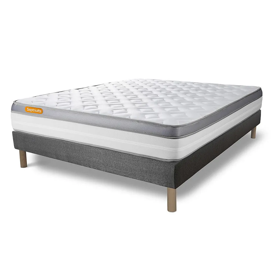 Sept Nuits Ensemble Mémoire de forme de confort Ferme avec sommier tapissier