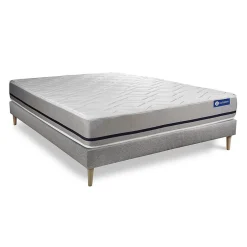 Actisom Ensemble Mémoire de forme de confort Mi-ferme avec sommier kit