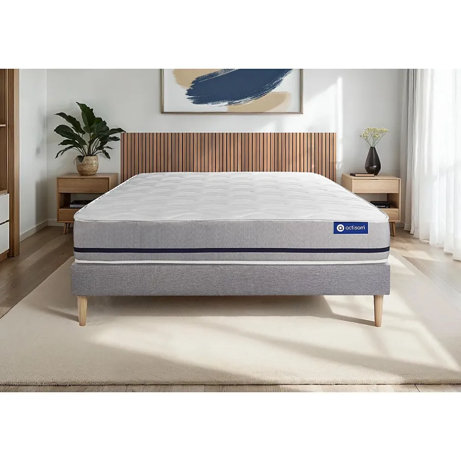 Actisom Ensemble Mémoire de forme de confort Mi-ferme avec sommier kit Online