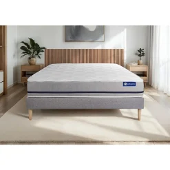Actisom Ensemble Mémoire de forme de confort Mi-ferme avec sommier kit Online