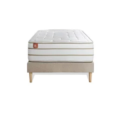 Marmottes & Co Ensemble Mémoire de forme de confort Equilibré avec sommier tapissier