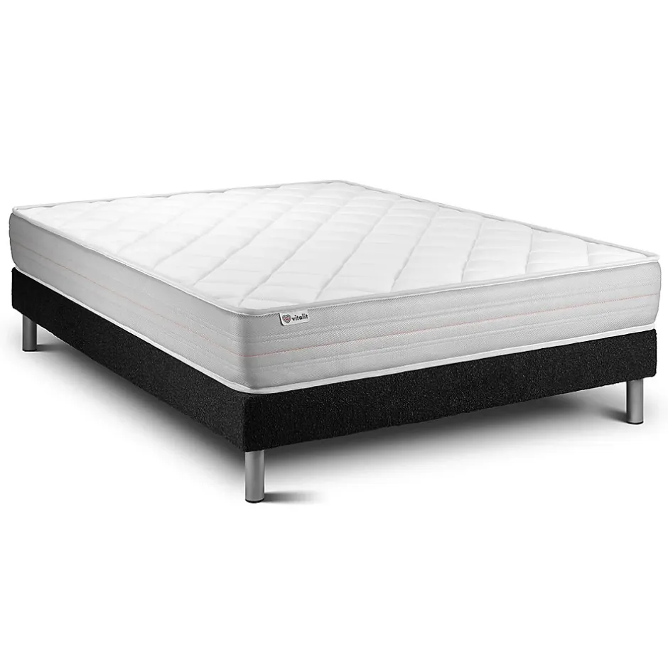 Vitalit Ensemble Mousse polyuréthane à mémoire de forme de confort Ferme avec sommier tapissier Best