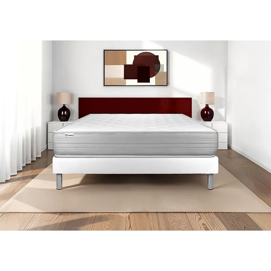 Vitalit Ensemble Mousse polyuréthane à mémoire de forme de confort Ferme avec sommier tapissier Outlet