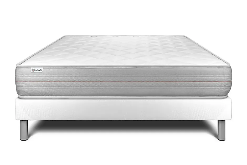 Vitalit Ensemble Mousse polyuréthane à mémoire de forme de confort Ferme avec sommier tapissier