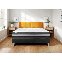 Vitalit Ensemble Mousse polyuréthane à mémoire de forme de confort Ferme avec sommier kit