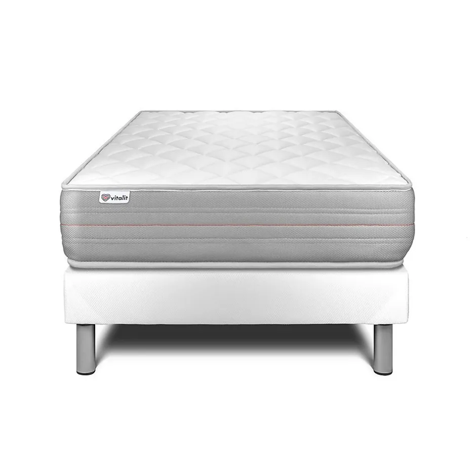 Vitalit Ensemble Mousse polyuréthane à mémoire de forme de confort Ferme avec sommier tapissier