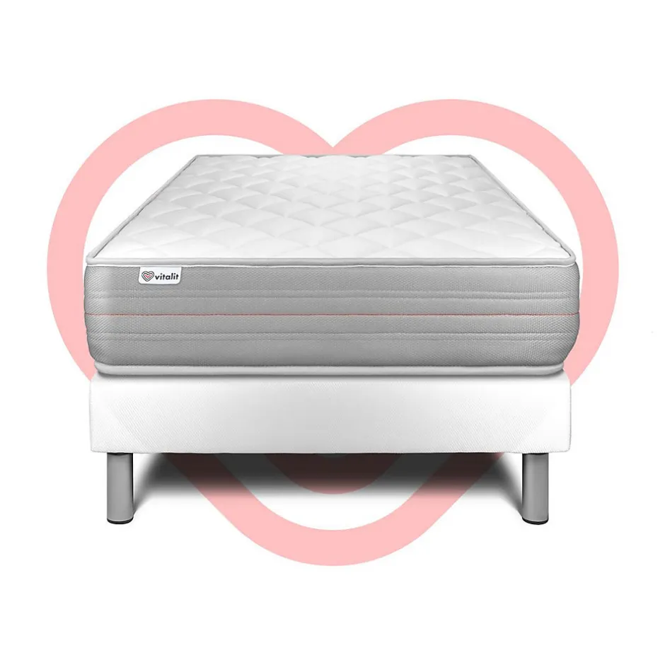 Vitalit Ensemble Mousse polyuréthane à mémoire de forme de confort Ferme avec sommier tapissier