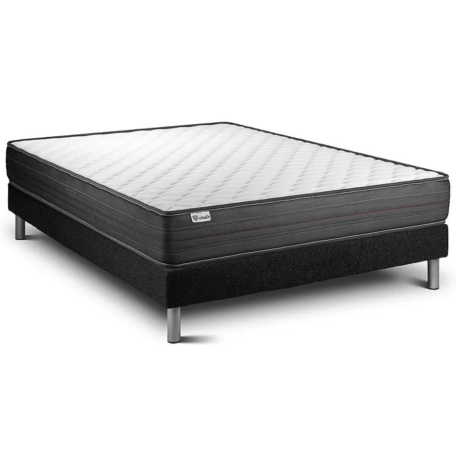 Vitalit Ensemble Mousse polyuréthane à mémoire de forme de confort Ferme avec sommier tapissier