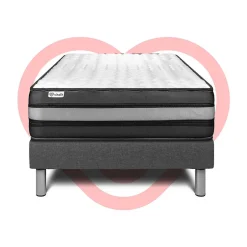 Vitalit Ensemble Mousse polyuréthane à mémoire de forme de confort Ferme avec sommier tapissier Discount