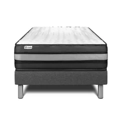 Vitalit Ensemble Mousse polyuréthane à mémoire de forme de confort Ferme avec sommier tapissier Discount