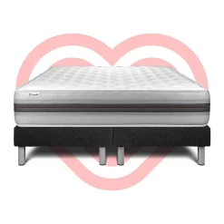 Vitalit Ensemble Mousse polyuréthane à mémoire de forme de confort Equilibré avec sommier tapissier