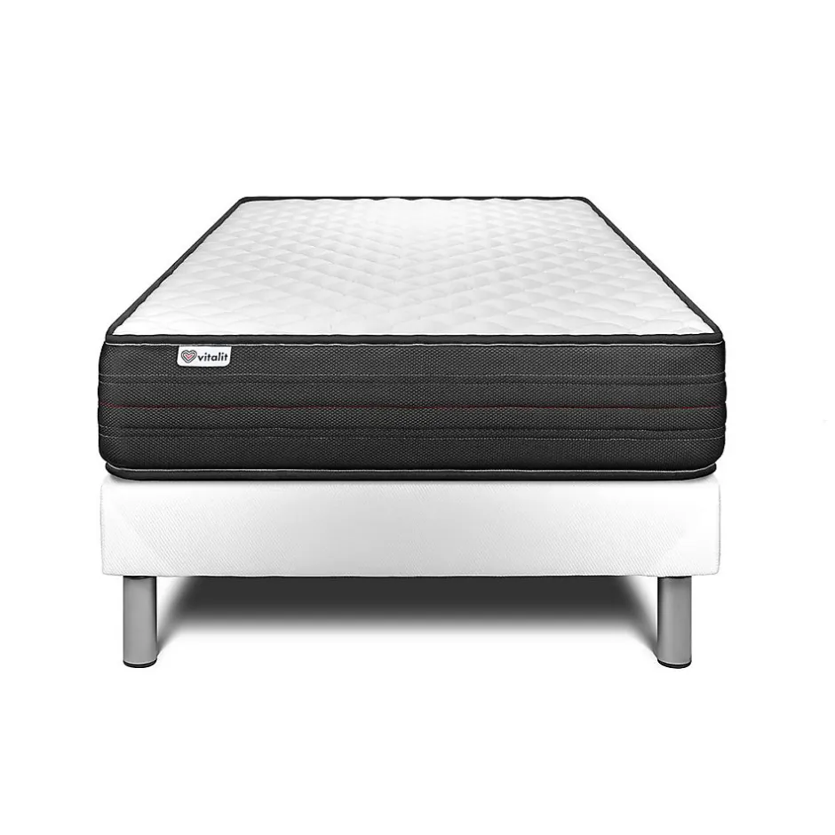 Vitalit Ensemble Mousse polyuréthane à mémoire de forme de confort Ferme avec sommier tapissier
