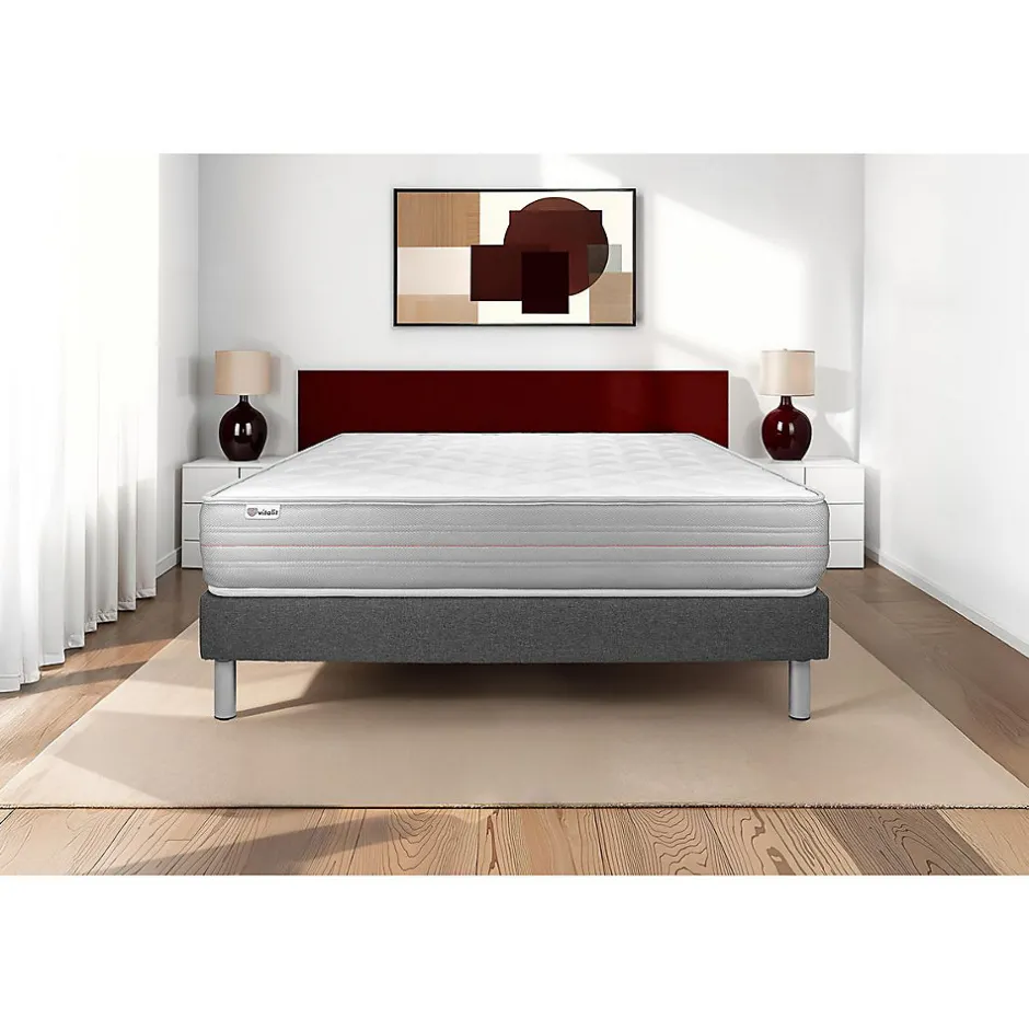 Vitalit Ensemble Mousse polyuréthane à mémoire de forme de confort Ferme avec sommier tapissier