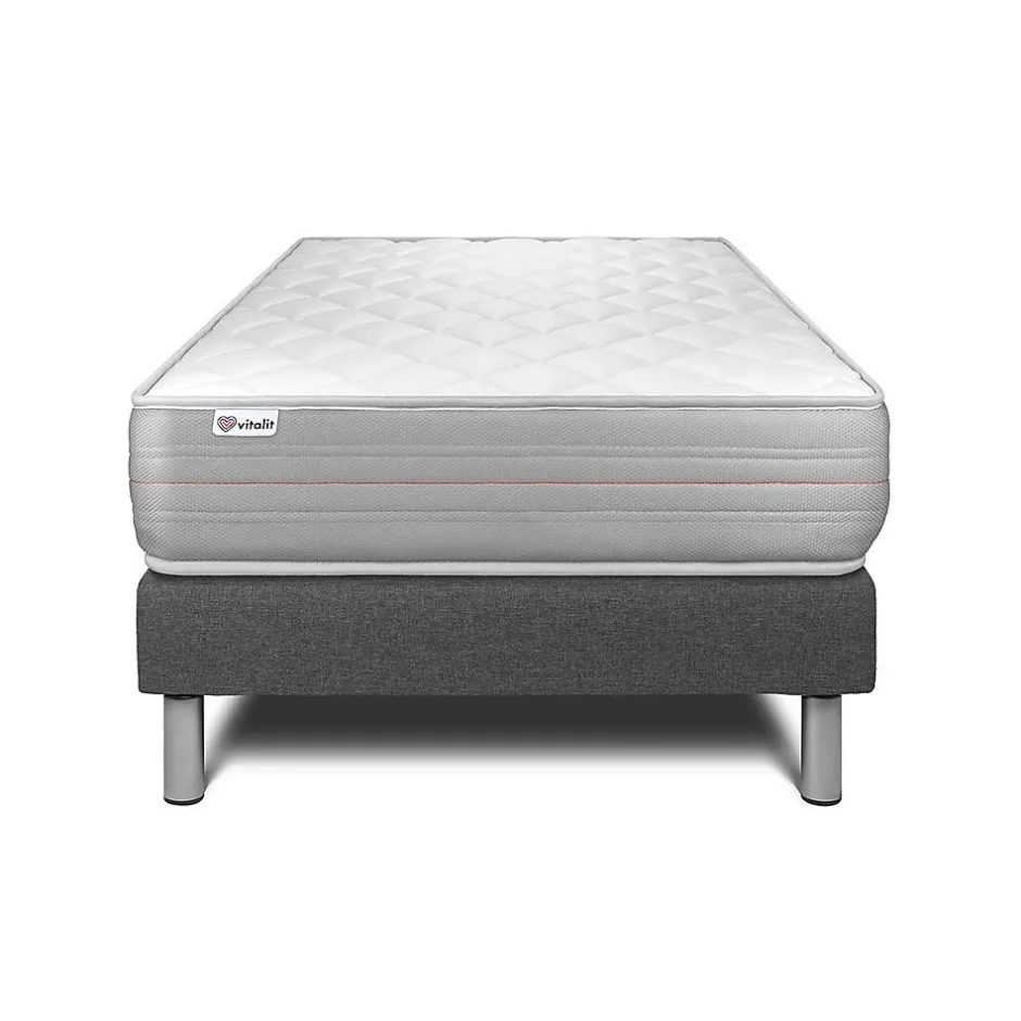 Vitalit Ensemble Mousse polyuréthane à mémoire de forme de confort Ferme avec sommier tapissier