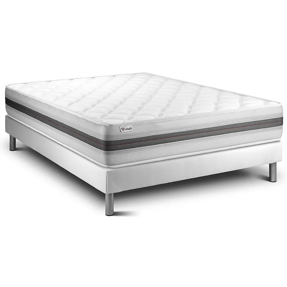 Vitalit Ensemble Mousse polyuréthane à mémoire de forme de confort Equilibré avec sommier kit