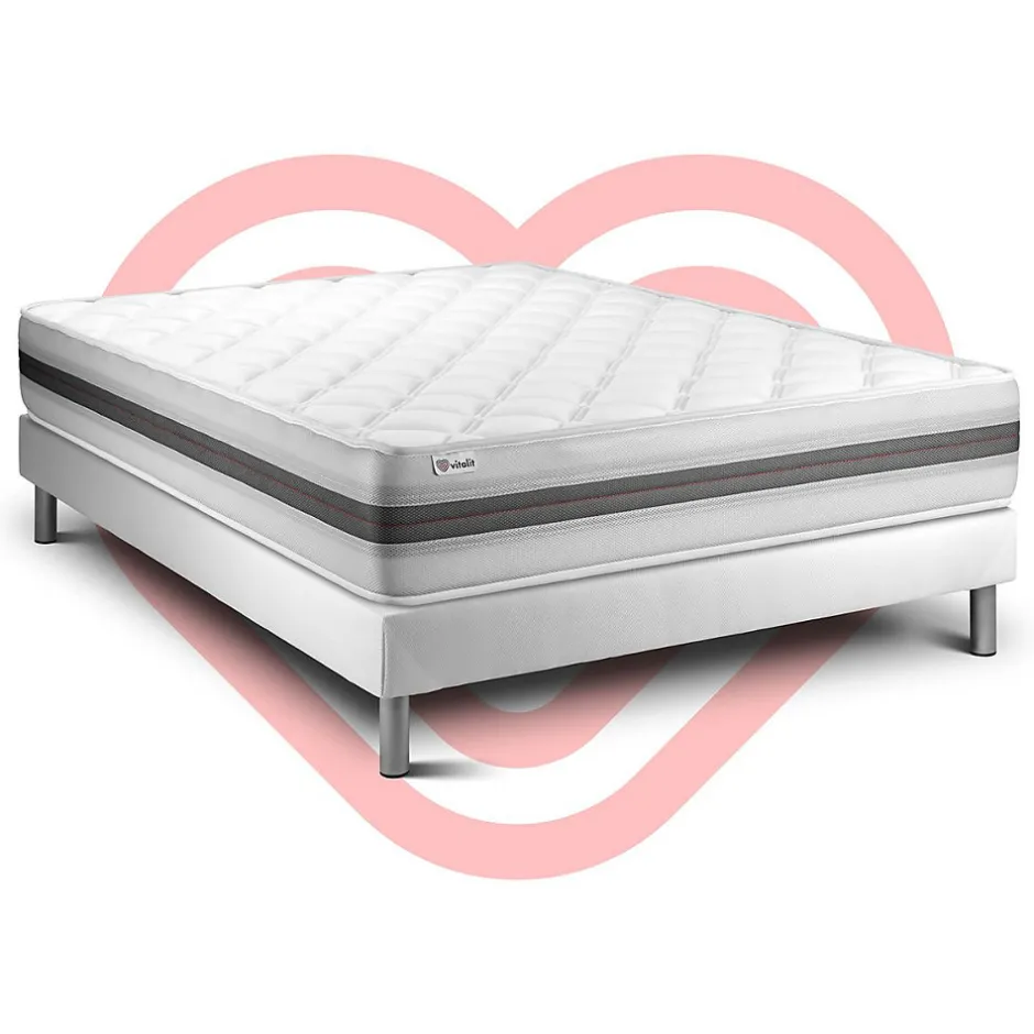 Vitalit Ensemble Mousse polyuréthane à mémoire de forme de confort Equilibré avec sommier kit