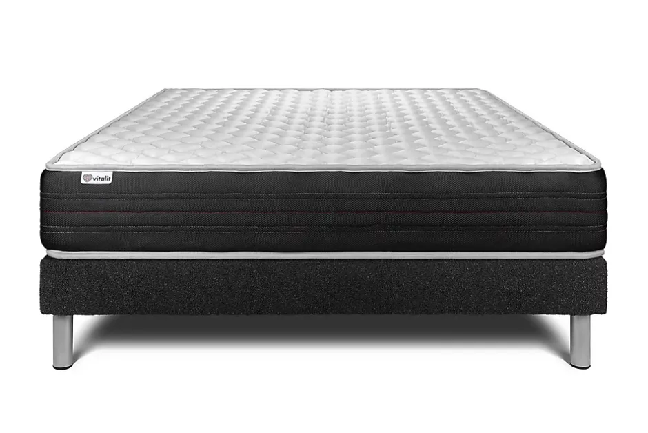 Vitalit Ensemble Mousse polyuréthane à mémoire de forme de confort Ferme avec sommier kit Discount