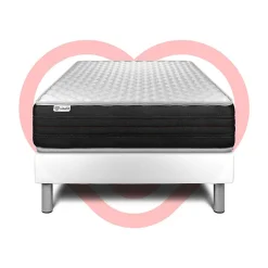 Vitalit Ensemble Mousse polyuréthane à mémoire de forme de confort Ferme avec sommier tapissier