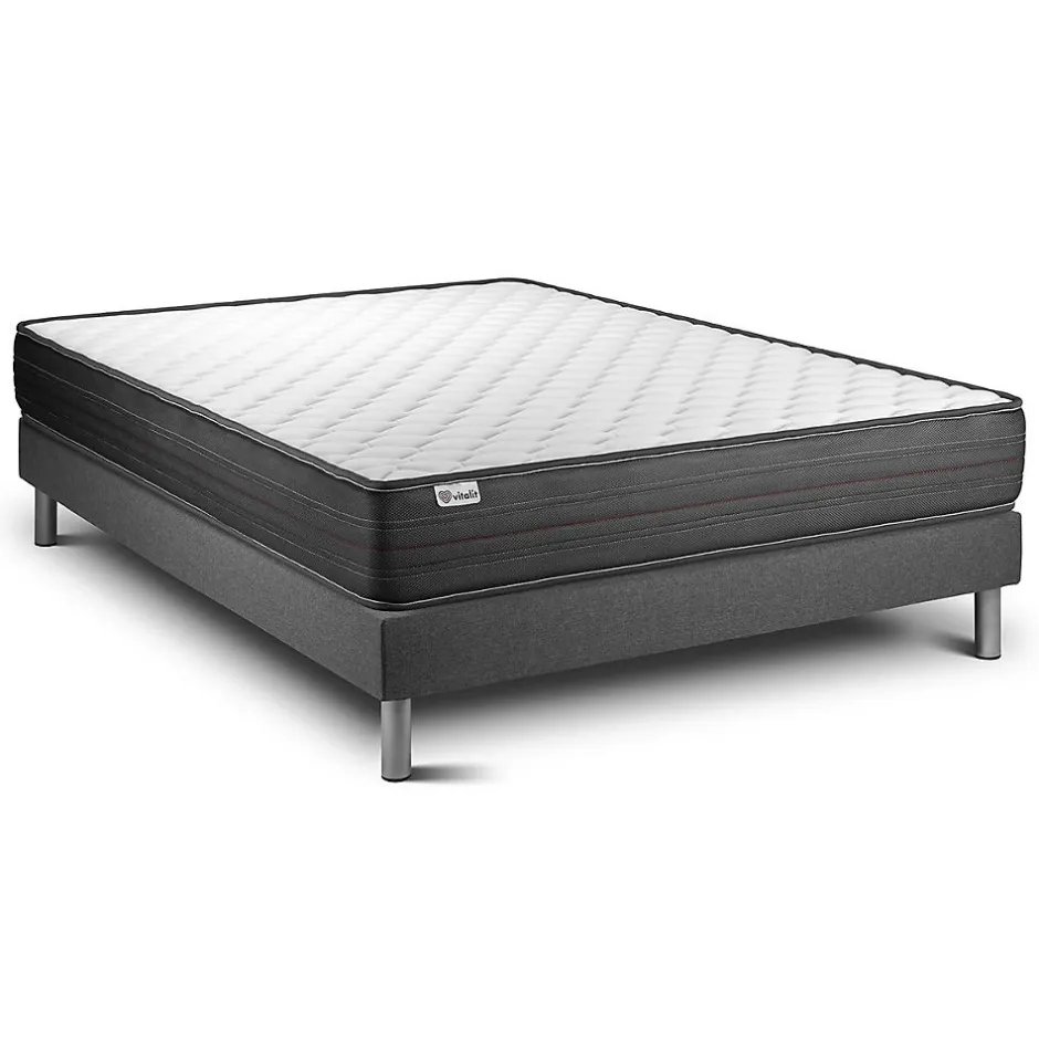 Vitalit Ensemble Mousse polyuréthane à mémoire de forme de confort Ferme avec sommier kit Best