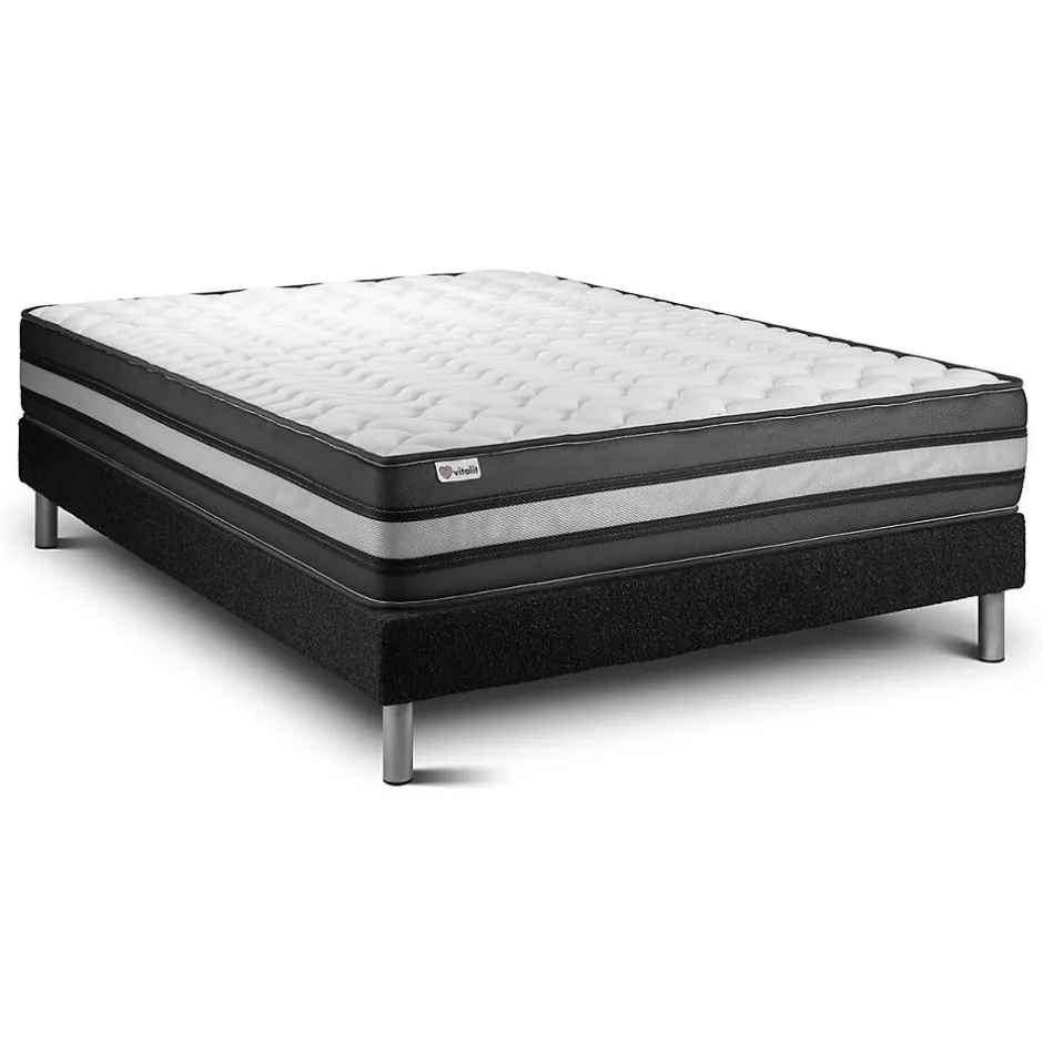 Vitalit Ensemble Mousse polyuréthane à mémoire de forme de confort Ferme avec sommier kit Hot