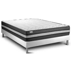 Vitalit Ensemble Mousse polyuréthane à mémoire de forme de confort Ferme avec sommier tapissier