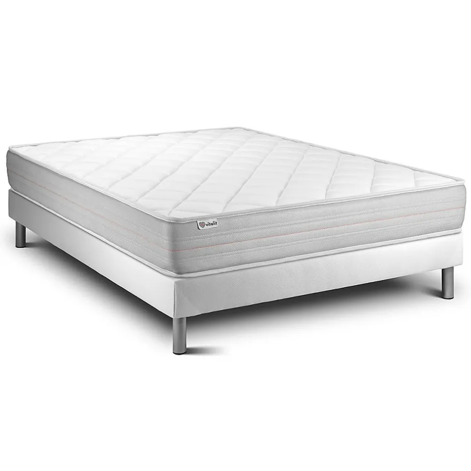 Vitalit Ensemble Mousse polyuréthane à mémoire de forme de confort Ferme avec sommier kit