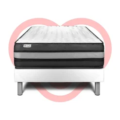 Vitalit Ensemble Mousse polyuréthane à mémoire de forme de confort Ferme avec sommier tapissier Discount