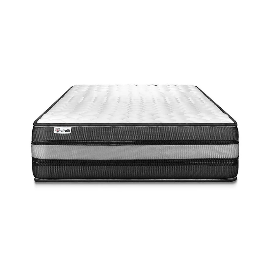 Vitalit Ensemble Mousse polyuréthane à mémoire de forme de confort Ferme avec sommier tapissier Discount
