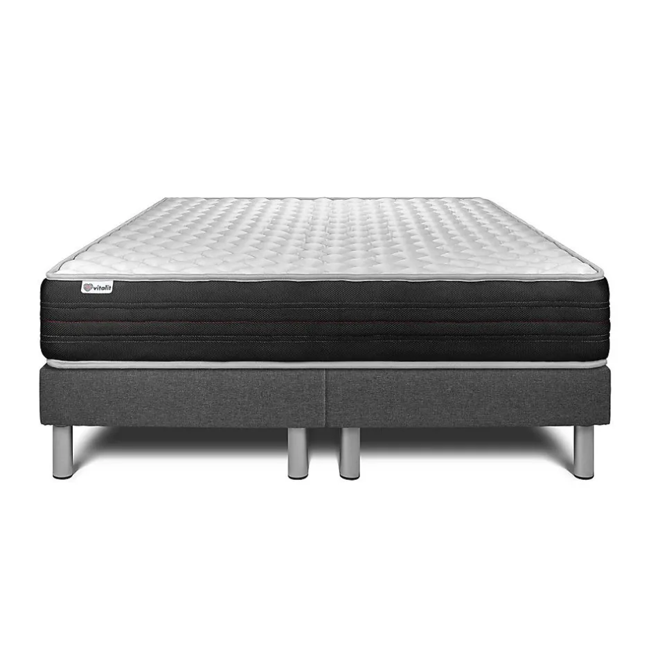 Vitalit Ensemble Mousse polyuréthane à mémoire de forme de confort Ferme avec sommier tapissier